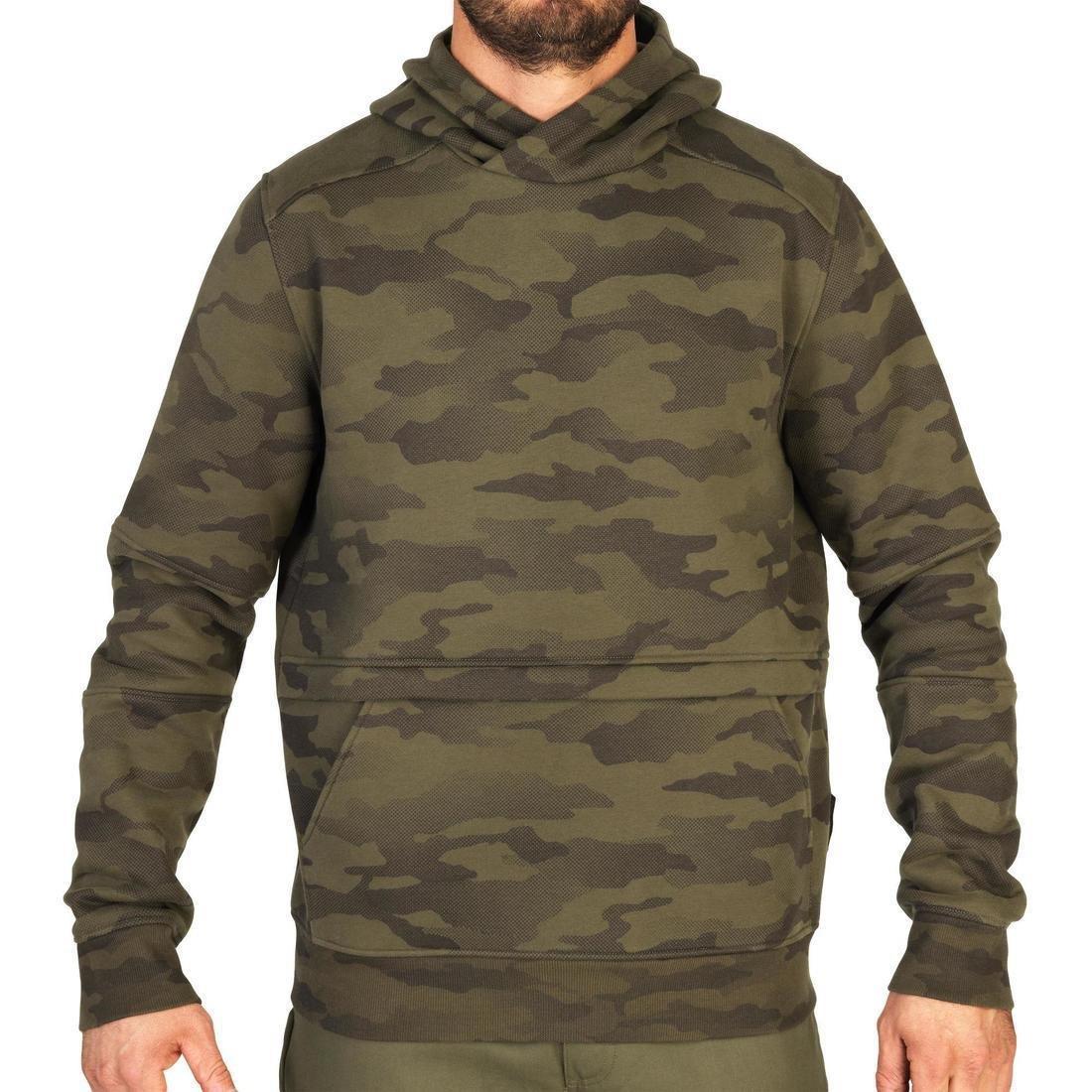 Hooded Hunting Sweatshirt Halftone 500 - Camo, Yellow, 5401_000, medium