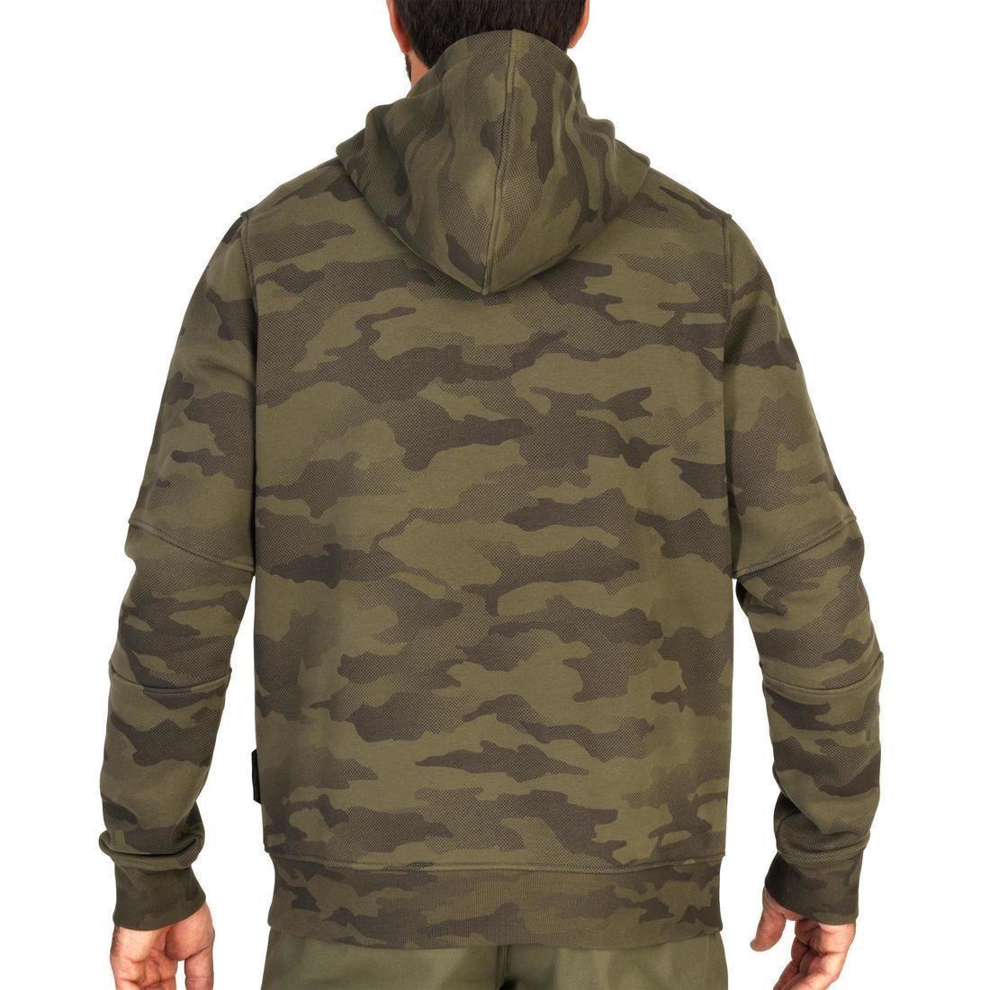 Hooded Hunting Sweatshirt Halftone 500 - Camo, Yellow, 5401_000, medium
