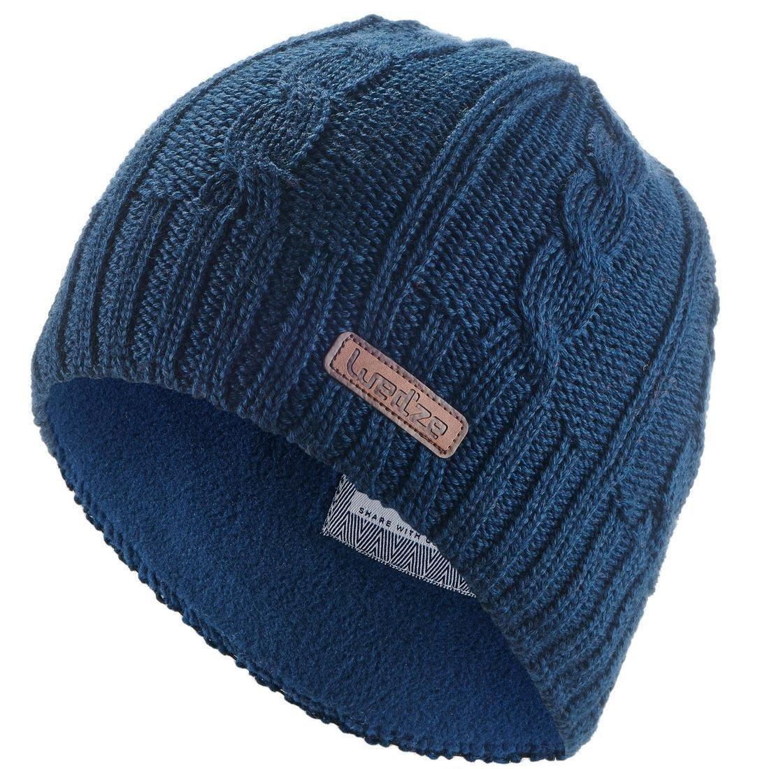 Kids Cable-Knit Ski Hat, Deep Navy Blue, No Color, large image number 0