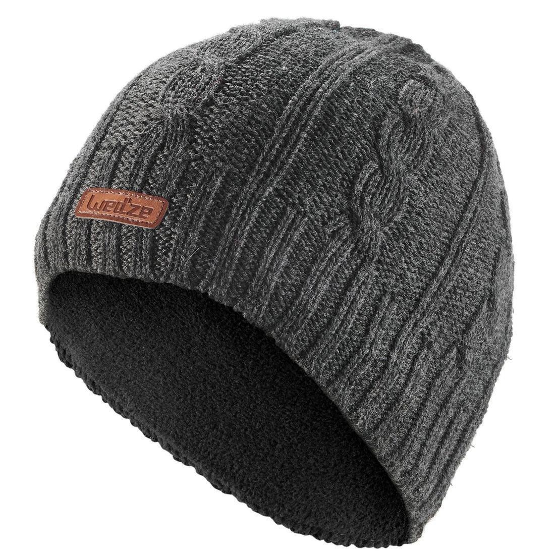 Cable Stitch Adult Ski Hat Plum, Grey, No Color, large image number 4