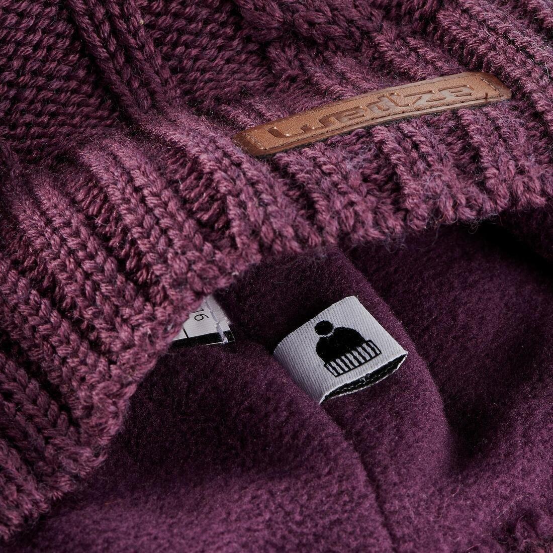 Cable Stitch Adult Ski Hat Plum, Grey, No Color, large image number 14