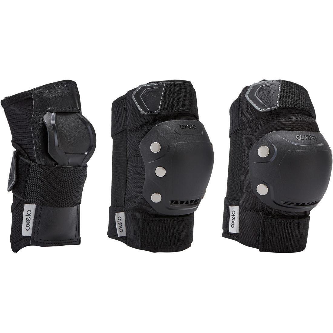 Adult 3-Piece Inline Skate Protection Set - Fit500, No Color, large image number 0