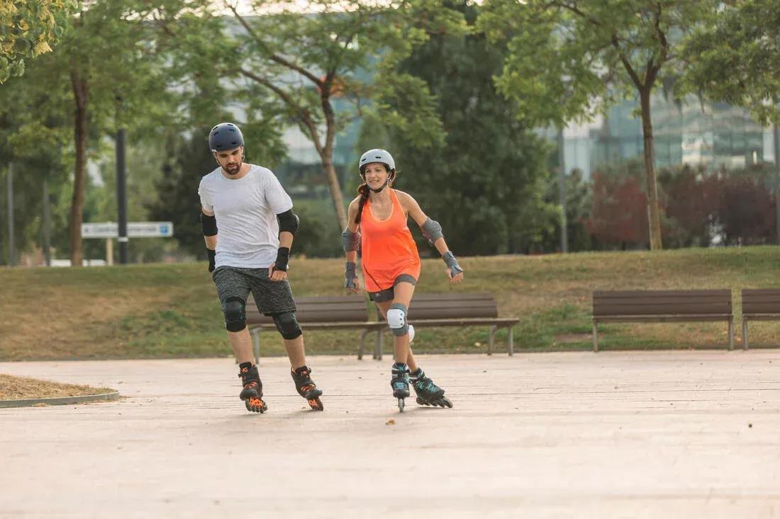 Adult 2 x 3-Piece Inline Skate Protection Set FIT500, , large image number 12