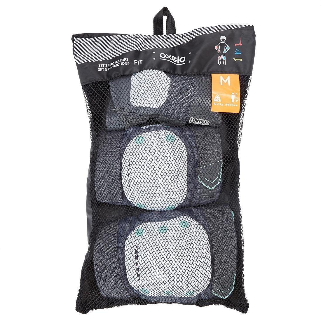 Adult 2 x 3-Piece Inline Skate Protection Set FIT500, No Color, large image number 13