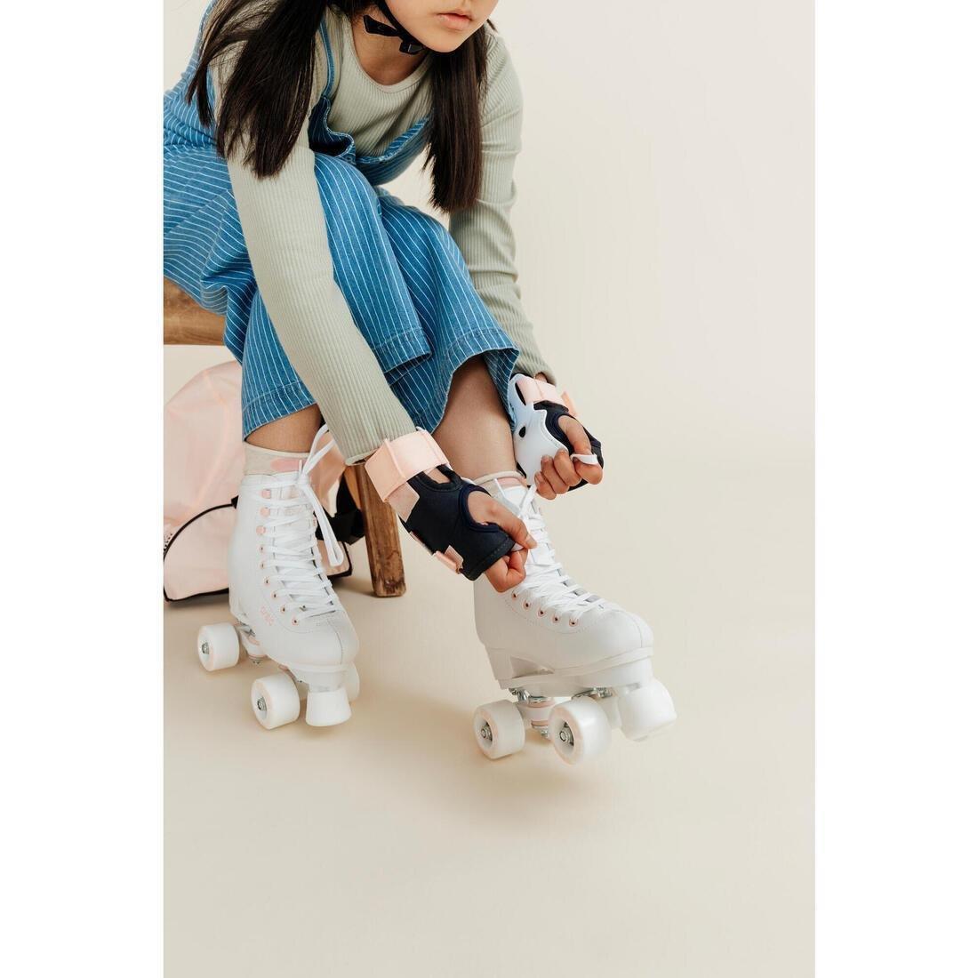 Unisex Artistic Roller Skating Quad Skates - 100, White, No Color, medium