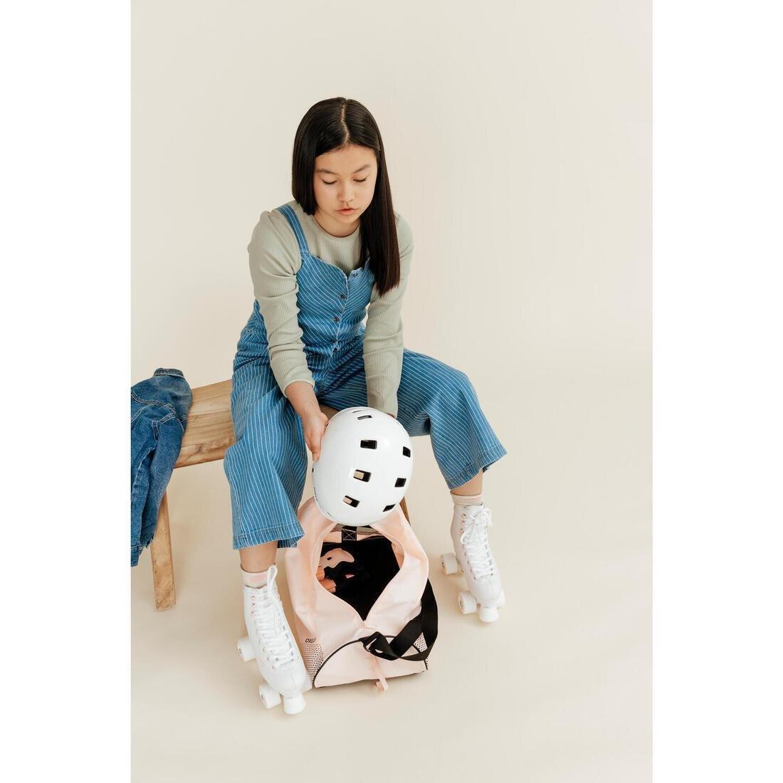 Unisex Artistic Roller Skating Quad Skates - 100, White, , large image number 4