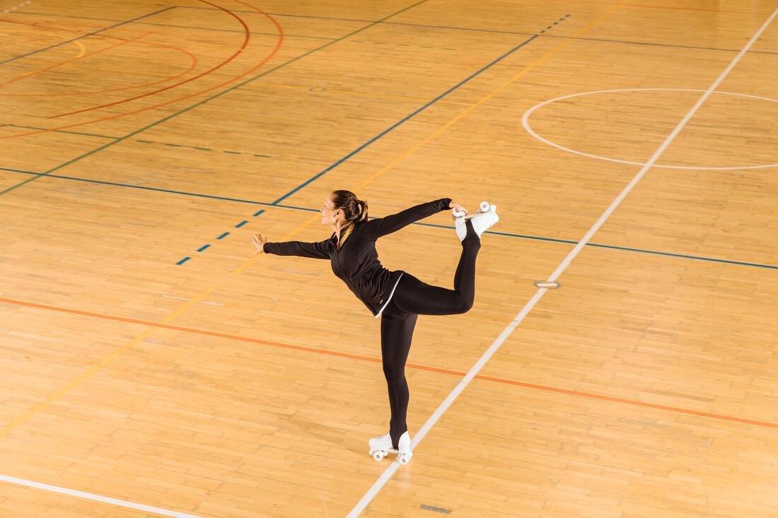 Unisex Artistic Roller Skating Quad Skates - 100, White, No Color, medium