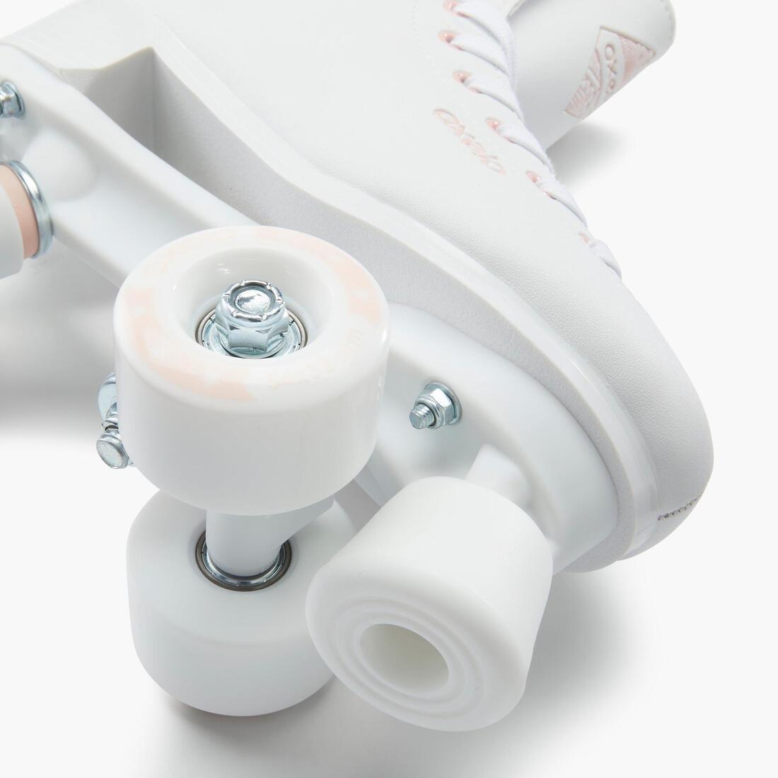 Unisex Artistic Roller Skating Quad Skates - 100, White, , large image number 14
