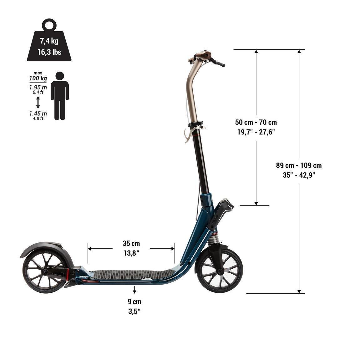 Town 9V2 Adult Scooter, Light Blue, No Color, large image number 3