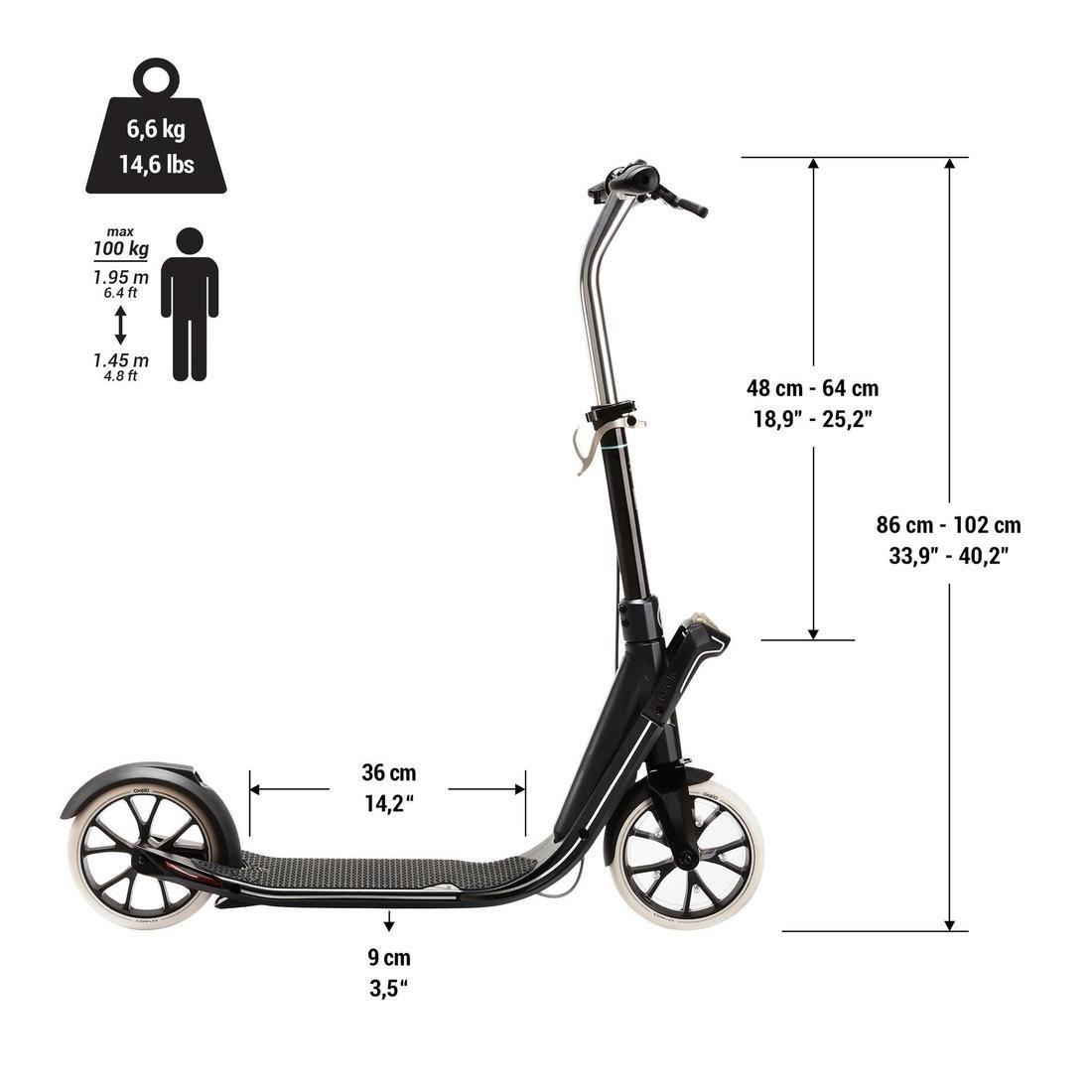 Town 7 Ef V2 Adult Scooter, Asphalt Blue, No Color, large image number 2