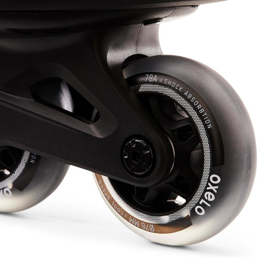 Fit100 Fitness Inline Skates, Graphite, No Color, large image number 6