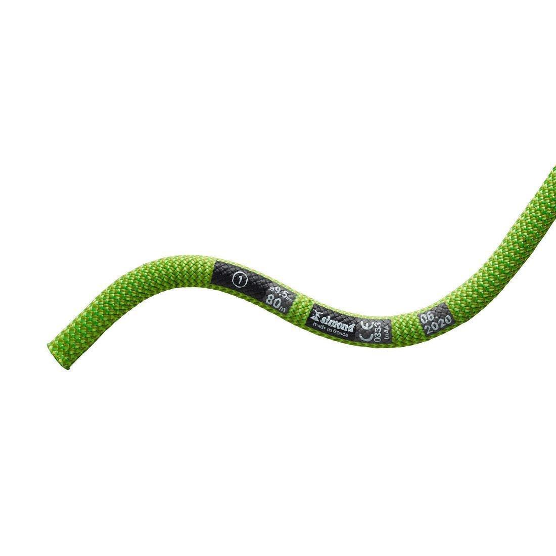 Climbing Rope 9.5 Mm X 80 M, Green, No Color, large image number 3