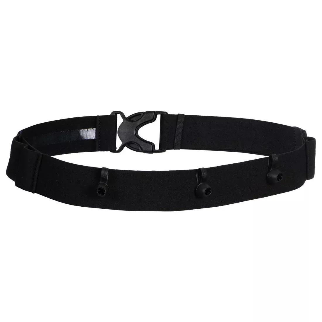Short-Distance Triathlon Bib Belt, Black, No Color, large image number 1