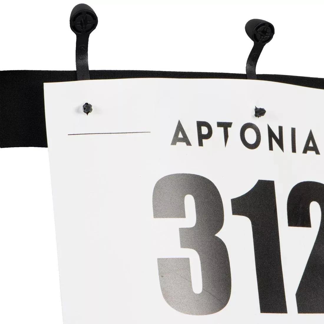 Short-Distance Triathlon Bib Belt, Black, No Color, large image number 2