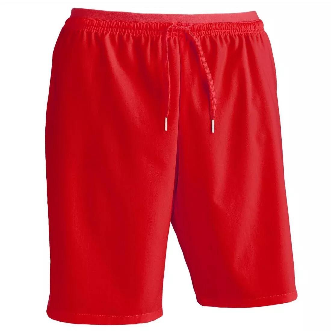 F500Adult Football Shorts, Scarlet Red, No Color, medium