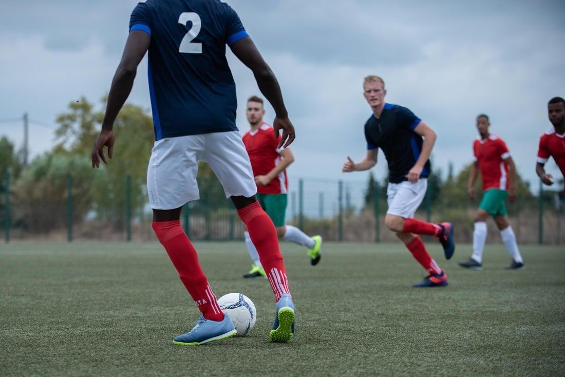 Adult Football Shorts - F500, Red, No Color, medium