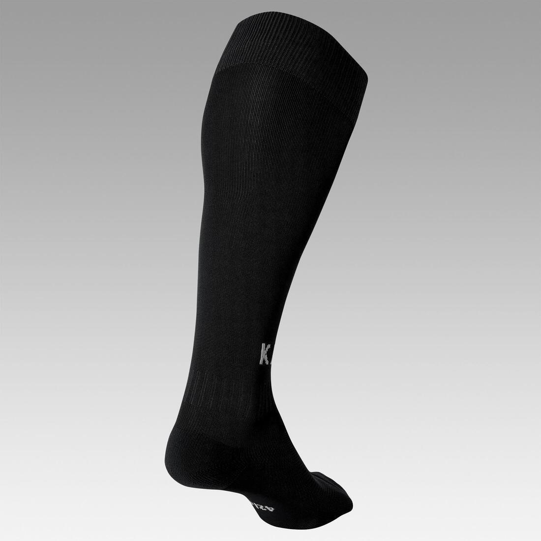 Kids' Football Socks F100, Black, , large image number 4