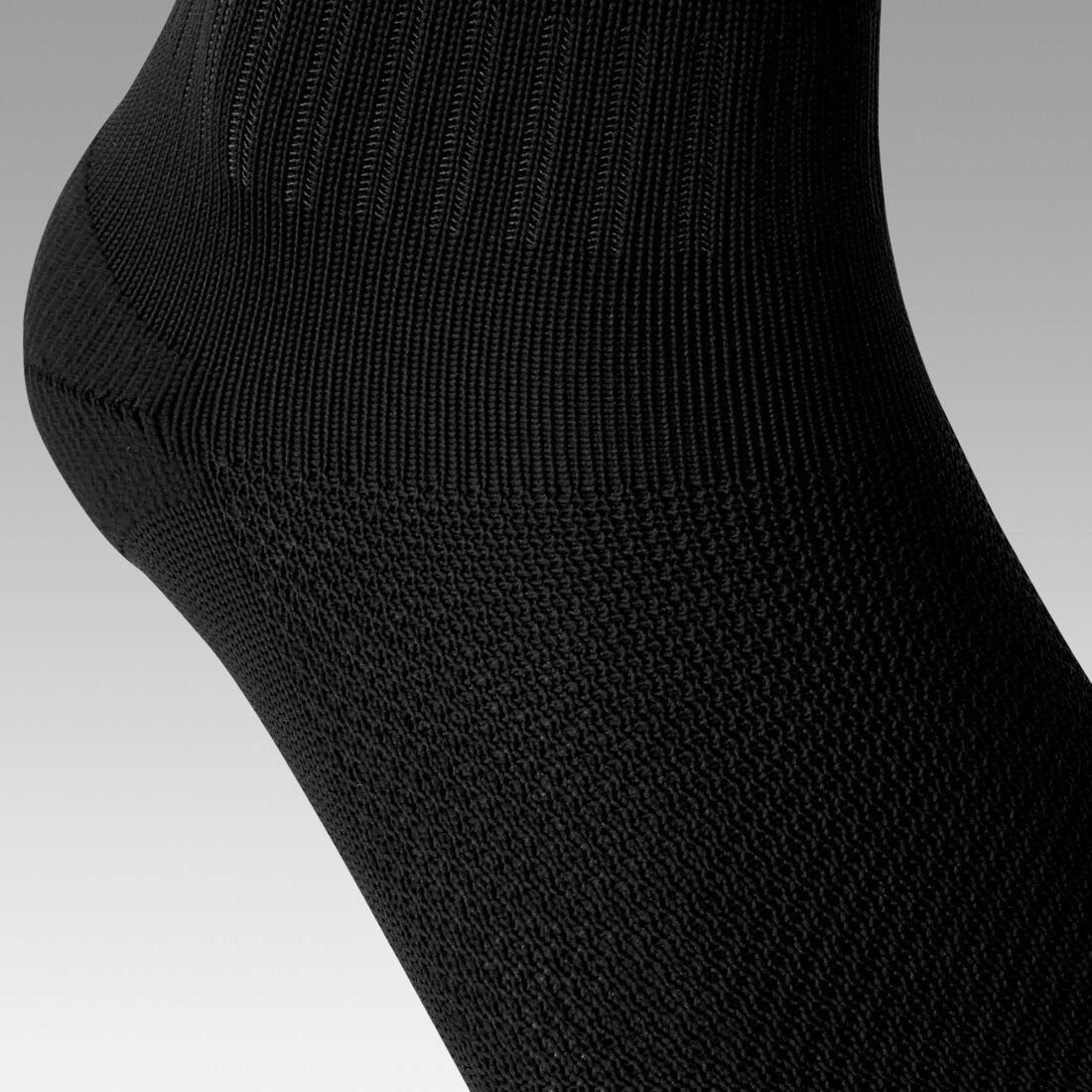 Kids' Football Socks F100, Black, , large image number 8