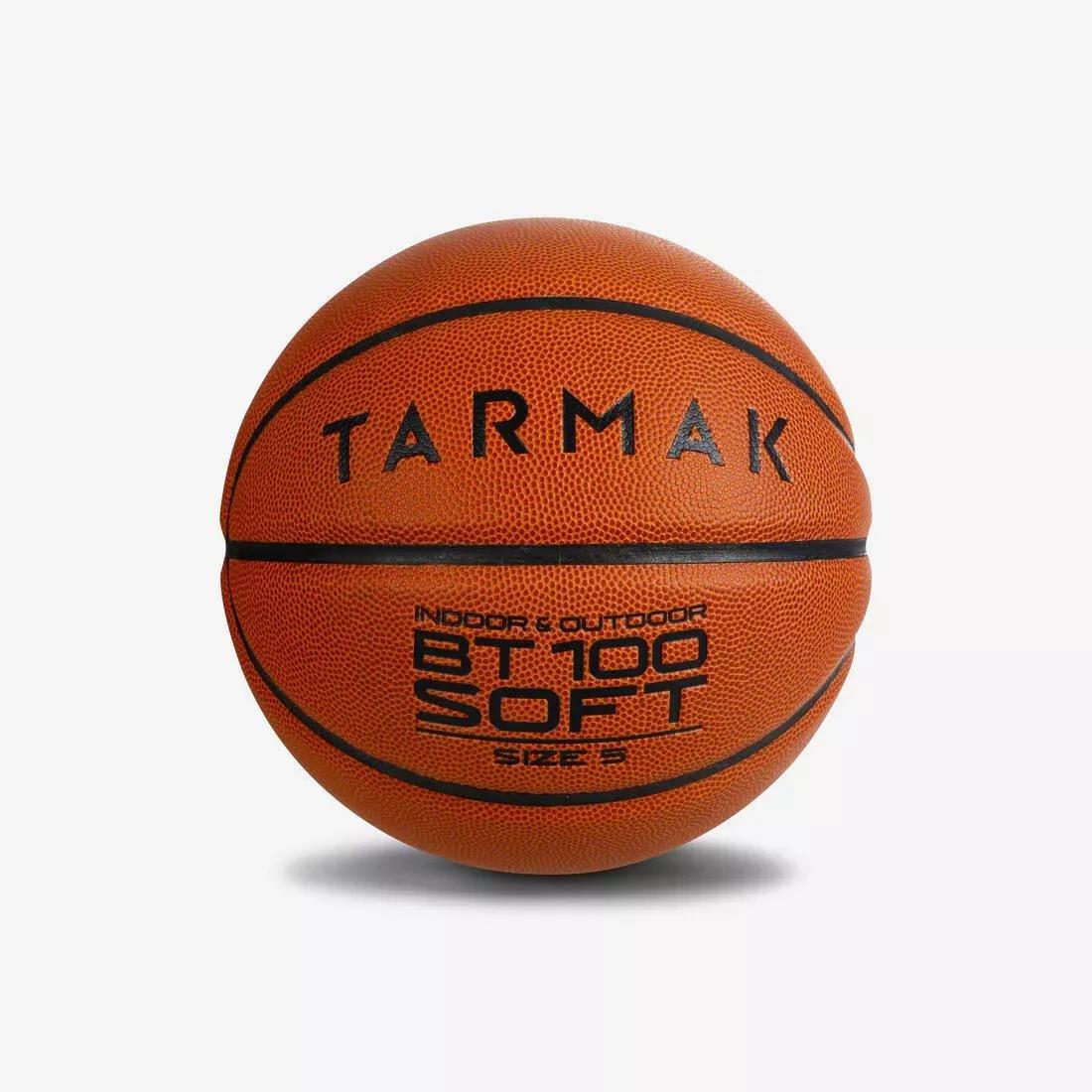 BT100 Kids' Beginner Basketball, Blood Orange, No Color, large image number 0