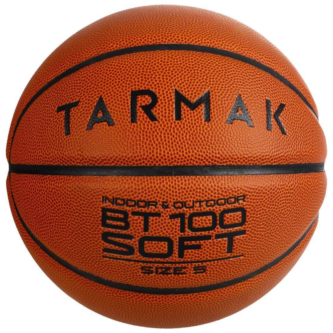 BT100 Kids' Beginner Basketball, Blood Orange, No Color, large image number 1