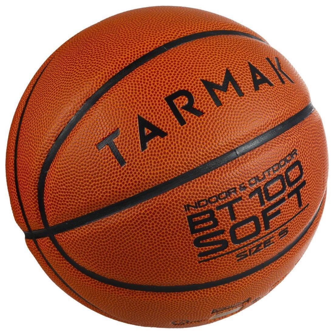 BT100 Kids' Beginner Basketball, Blood Orange, No Color, large image number 2