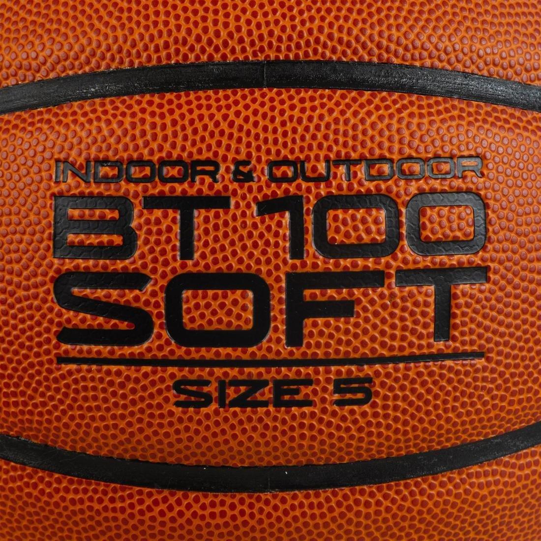 BT100 Kids' Beginner Basketball, Blood Orange, No Color, large image number 5