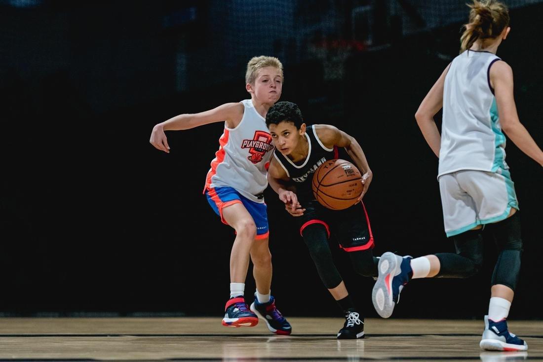 BT100 Kids' Beginner Basketball, Blood Orange, No Color, large image number 7