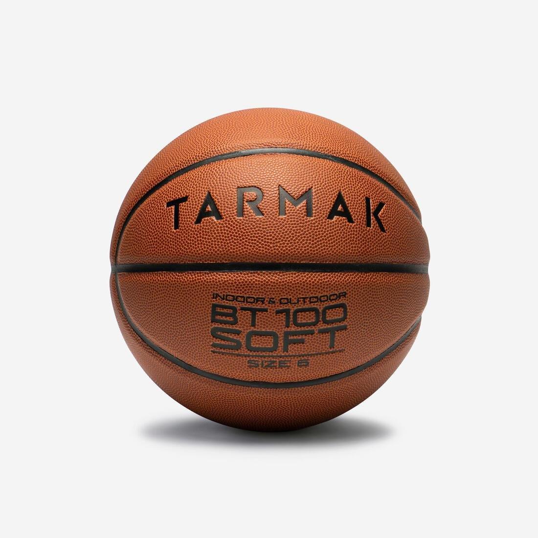 Kids'/Girls'/Boys'/Women's Basketball BT100 6, Blood Orange, No Color, large image number 0