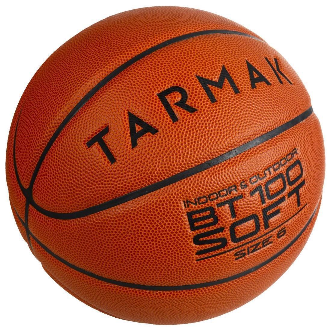 Kids'/Girls'/Boys'/Women's Basketball BT100 6, Blood Orange, No Color, large image number 1