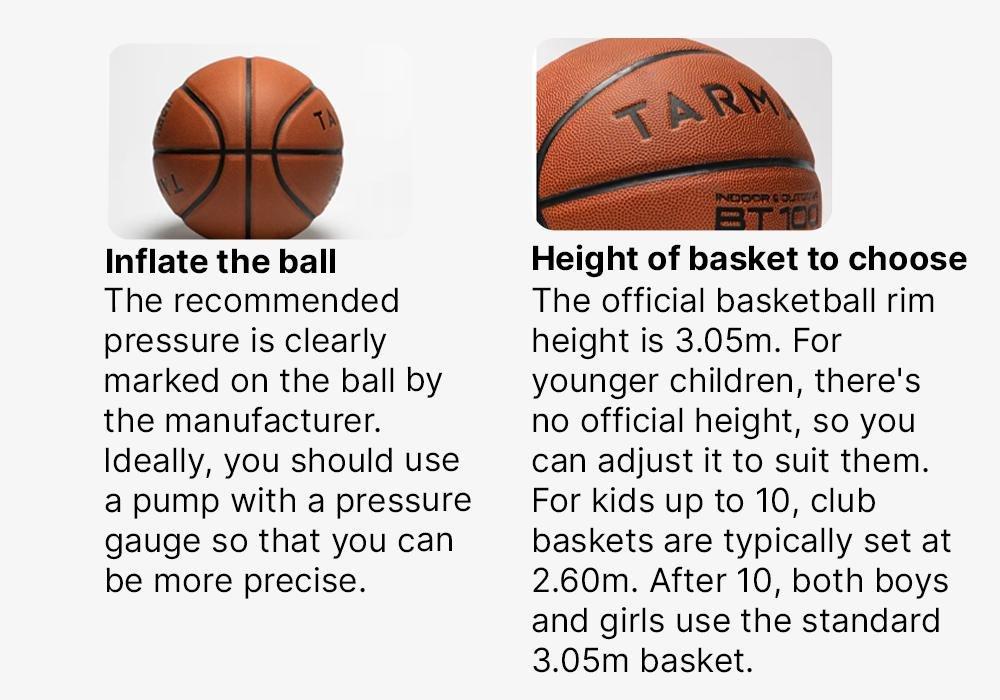 Basketball BT100 for Men, Hazelnut, No Color, large image number 9