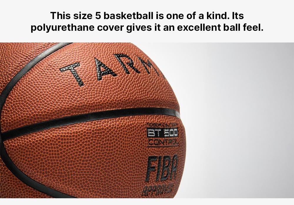 Kids Bt500 Size 5 Basketball, Orange, No Color, large image number 19