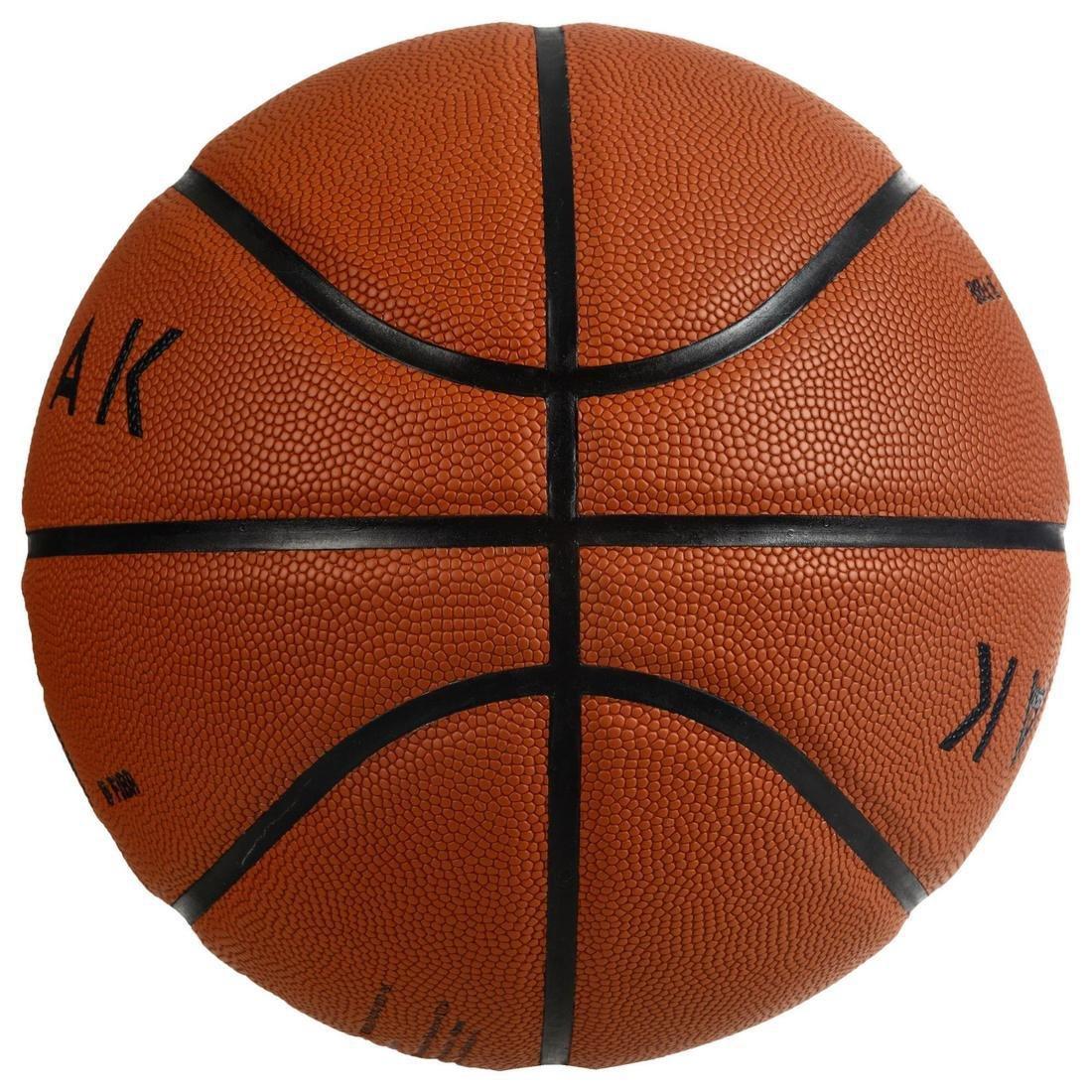 Boys'/Men's Basketball BT500, Dark Brown, No Color, large image number 3