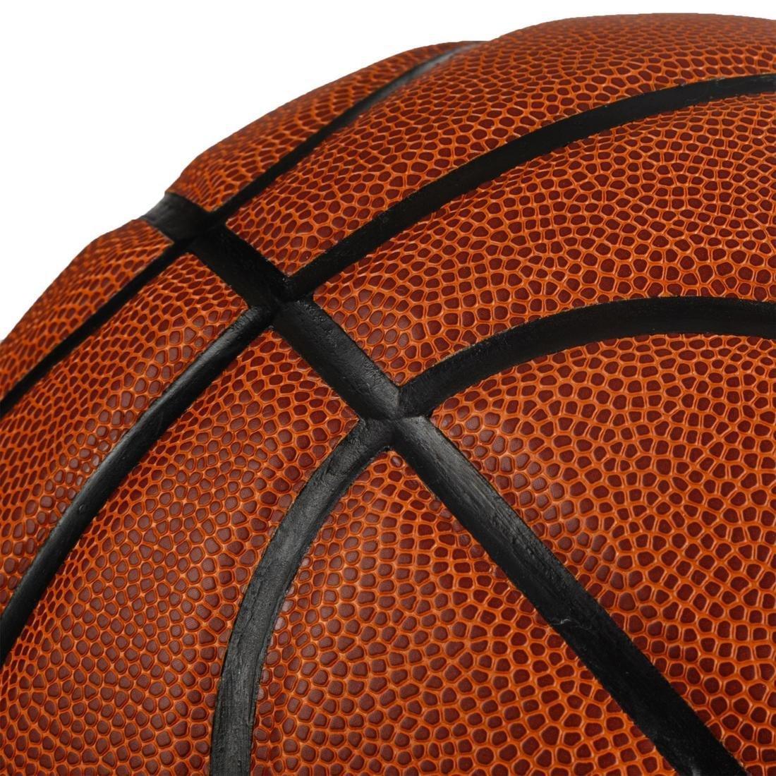 Boys'/Men's Basketball BT500, Dark Brown, No Color, large image number 4