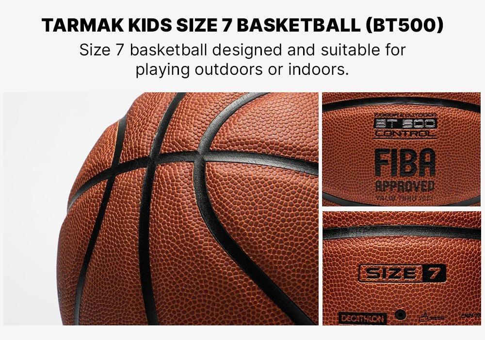 Boys'/Men's Basketball BT500, Dark Brown, No Color, large image number 18
