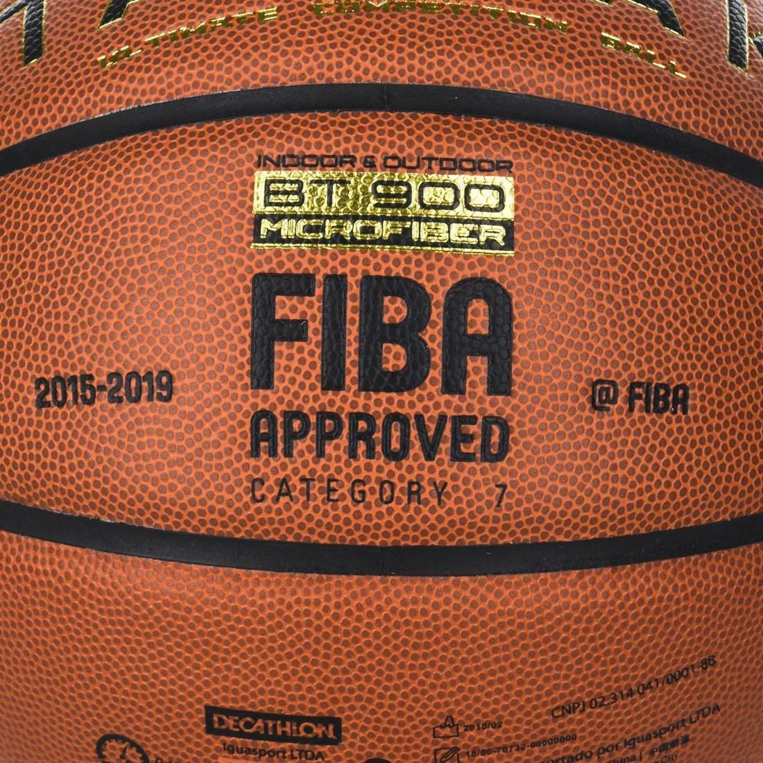 BT900 Basketball FIBA-approved for boys and adults, Blood Orange, No Color, large image number 2
