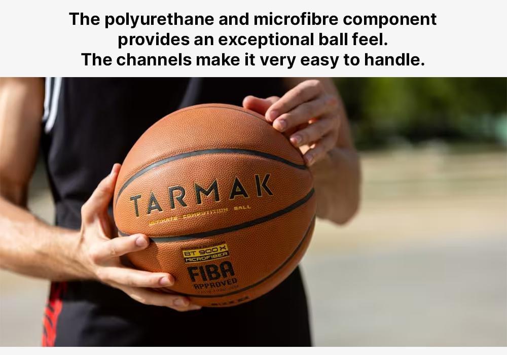 BT900 Basketball FIBA-approved for boys and adults, Blood Orange, No Color, large image number 13