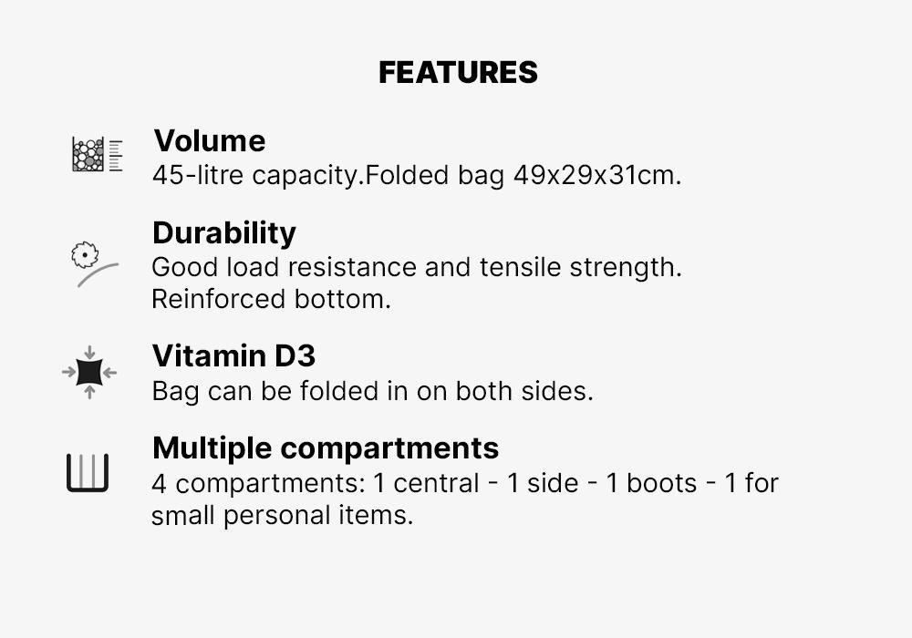 45L Sports Bag Hardcase, Black, No Color, medium