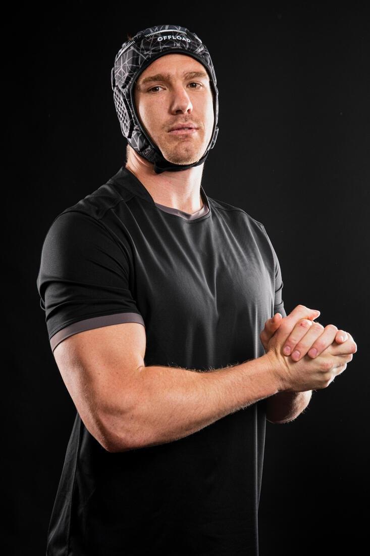 R500 Rugby Scrum Cap, Charcoal Grey, , large image number 2