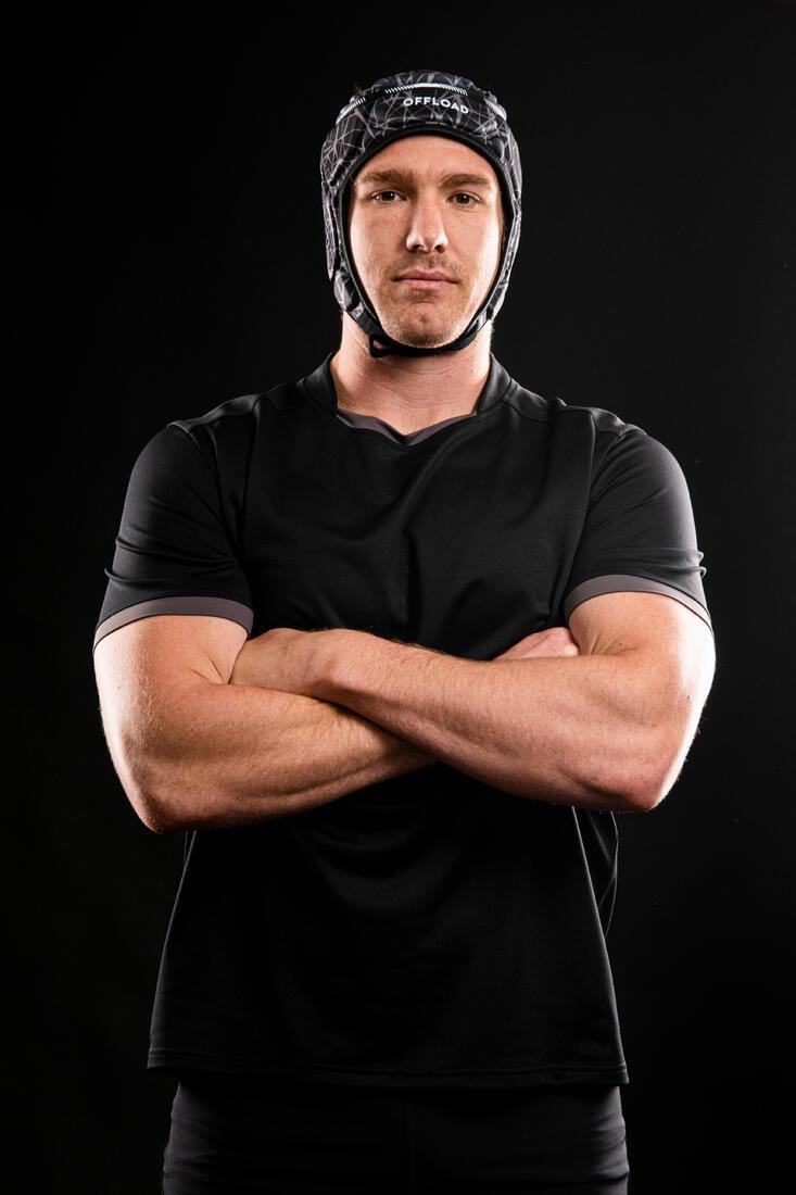 R500 Rugby Scrum Cap, Charcoal Grey, , large image number 3