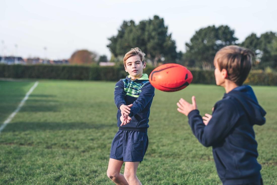 Rugby Ball Initiation, Fluo Blood Orange, No Color, large image number 9