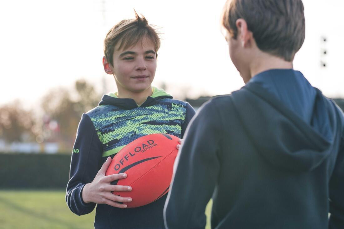 Rugby Ball Initiation, Fluo Blood Orange, No Color, large image number 11