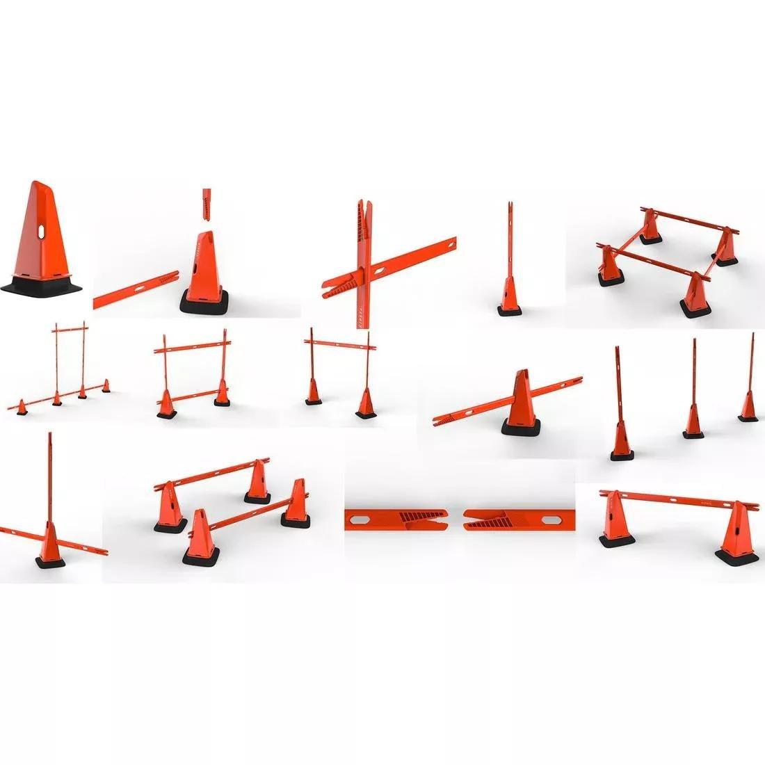 Weighted Training Cones 4-Pack Modular, Orange, No Color, medium