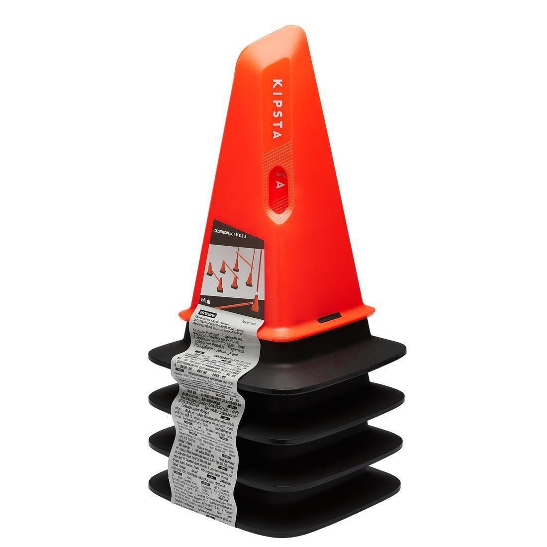 Weighted Training Cones 4-Pack Modular, Orange, No Color, large image number 0
