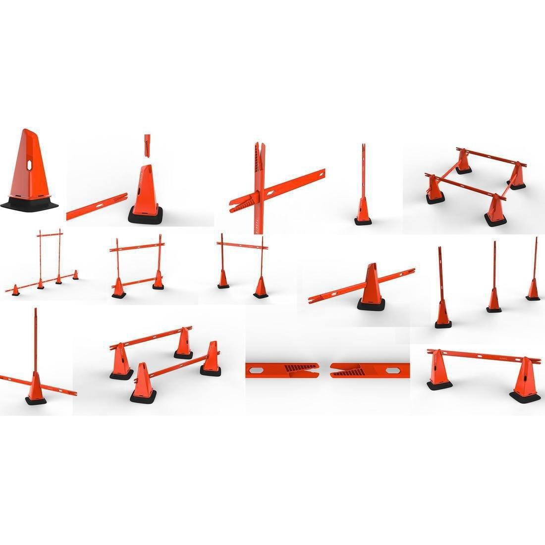 Weighted Training Cones 4-Pack Modular, Orange, No Color, large image number 1