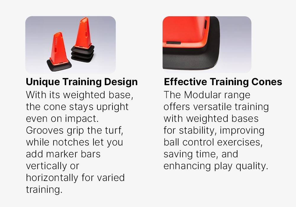 Weighted Training Cones 4-Pack Modular, Orange, No Color, large image number 17