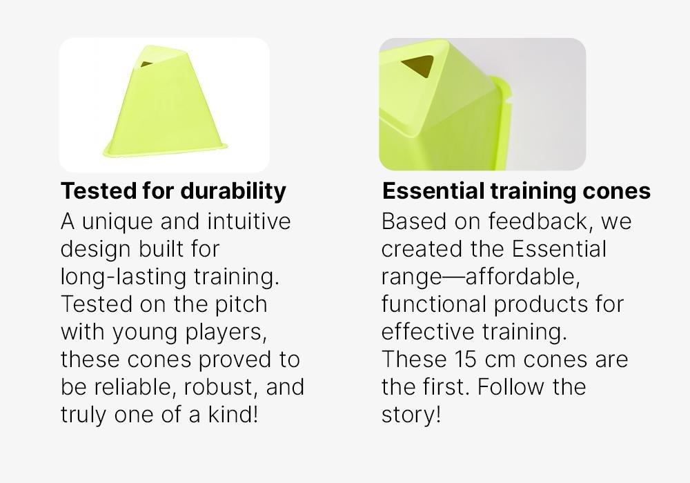 Training Cones 6-Pack Essential, Fluo Lime Yellow, No Color, medium