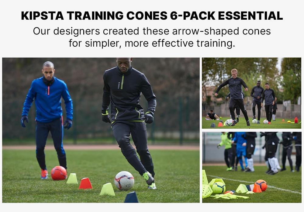 Training Cones 6-Pack Essential, Fluo Lime Yellow, No Color, medium