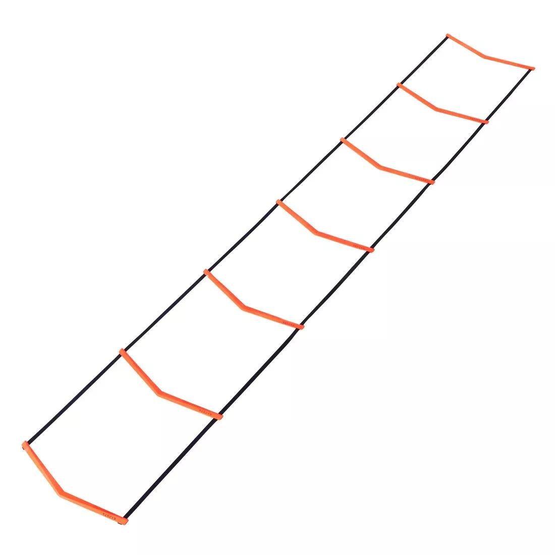 Essential Football Agility Ladder, Fluo Blood Orange, No Color, large image number 0
