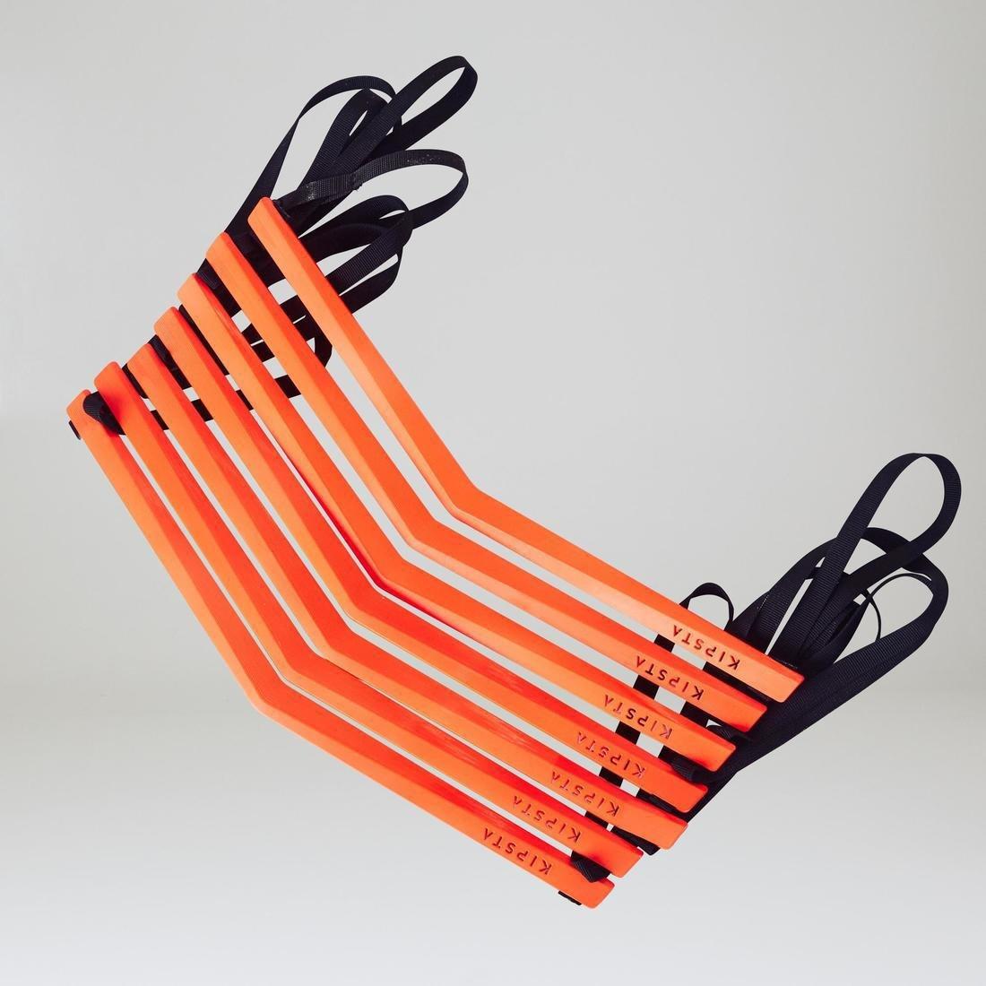 Essential Football Agility Ladder, Fluo Blood Orange, No Color, large image number 3