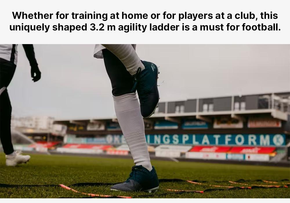 Essential Football Agility Ladder, Fluo Blood Orange, No Color, medium